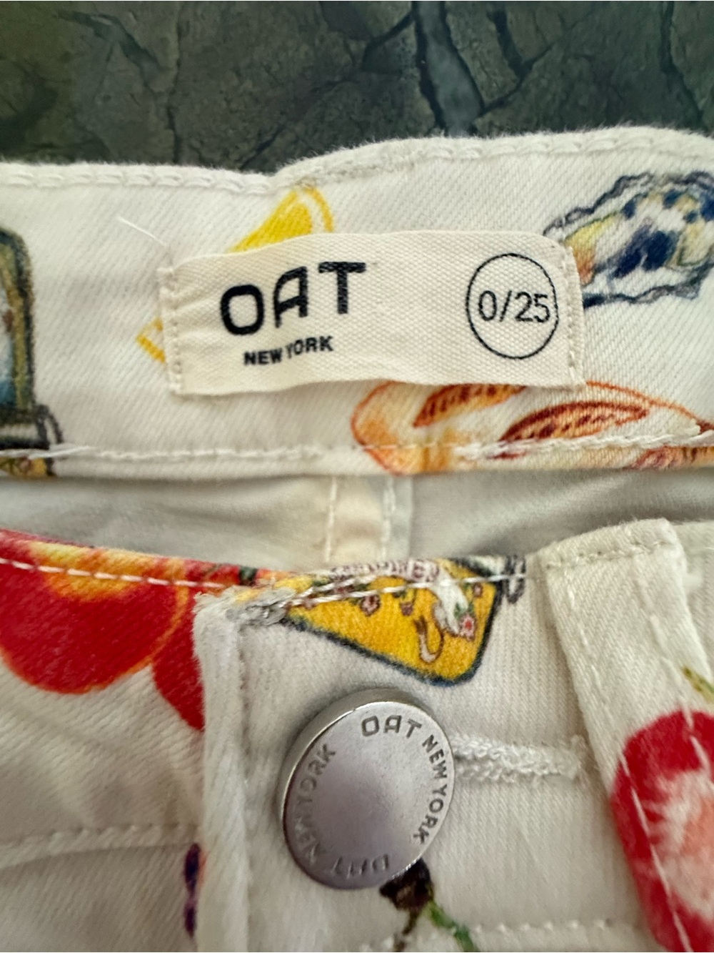Oat NY 0/25 Wide-Leg Bottoms with Fruit & Sea Motif - Picture 7 of 7